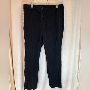 St John’s Bay Jeans Black Denim Straight Leg Women’s 12 Stretch